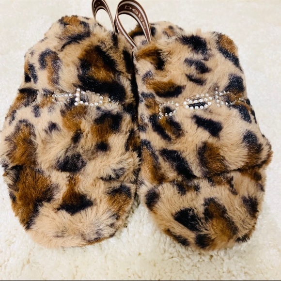NWT BEBE JEANNA LEOPARD SLIPPER SLIDES - Picture 10 of 13